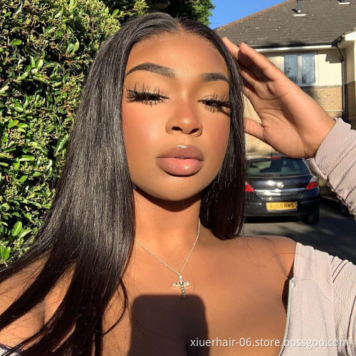 Wholesale Straight Wave 100% Cuticle Aligned  Full Lace Frontal for Black Women HD Lace Front Human Hair Wigs